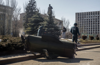 Взрыв над Донецком